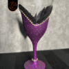 Taça decorada glitter roxa - Imagem 3